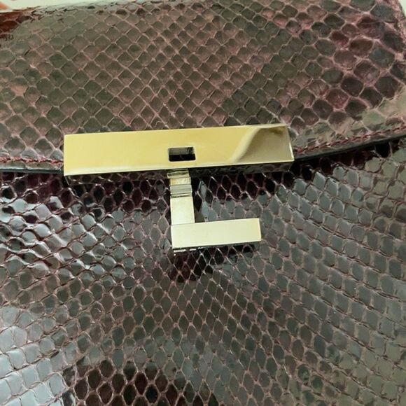 MAURO GOVERNO For SUAREZ NY Snakeskin Purple Bag - Picture 9 of 13